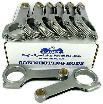 LS Series Eagle Speciality H-Beam Connecting Rods (6.125" & 0.927" Piston pin) W/ARP 2000 Bolts